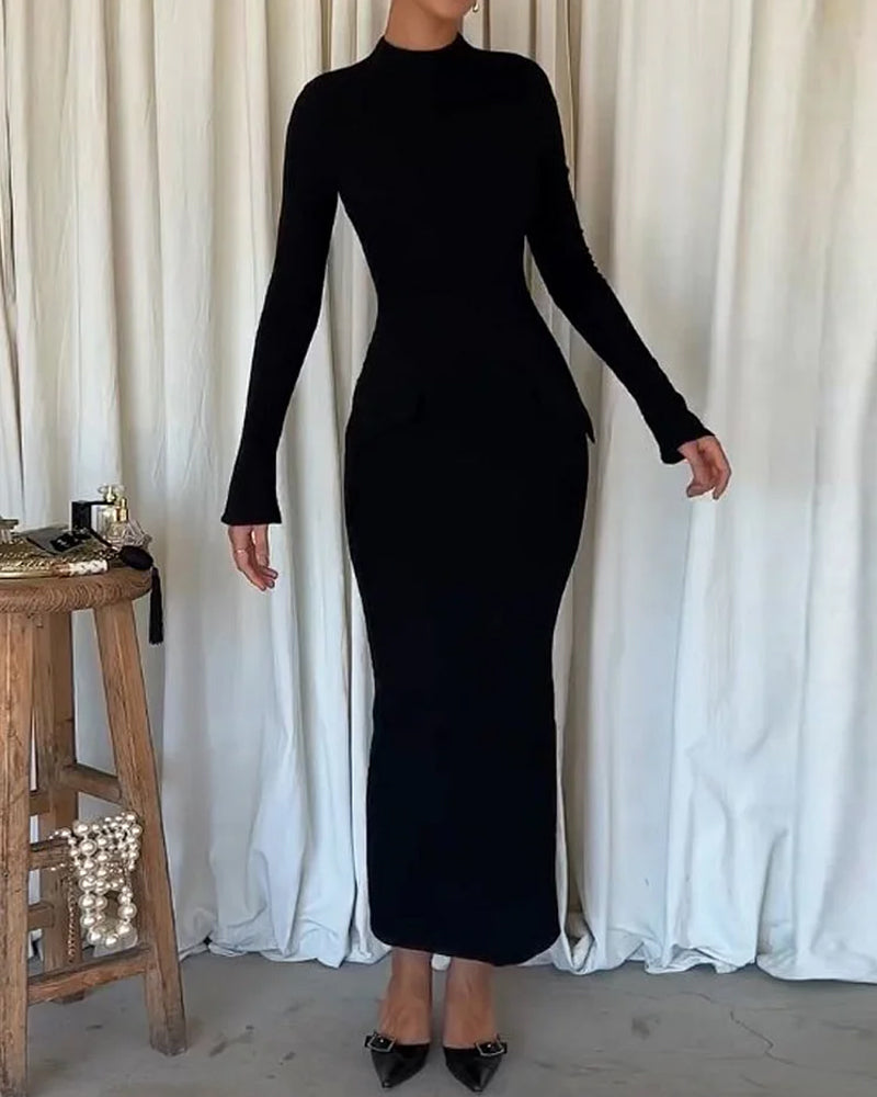 Sophia | Schwarzes Maxikleid