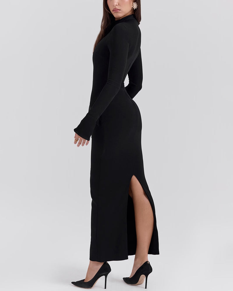 Sophia | Schwarzes Maxikleid