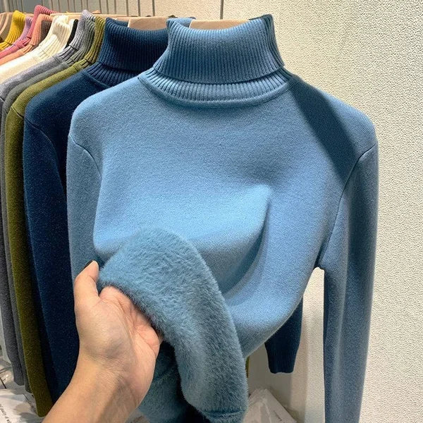 Jane - Fleece-Rollkragenpullover