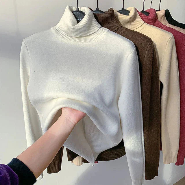 Jane - Fleece-Rollkragenpullover