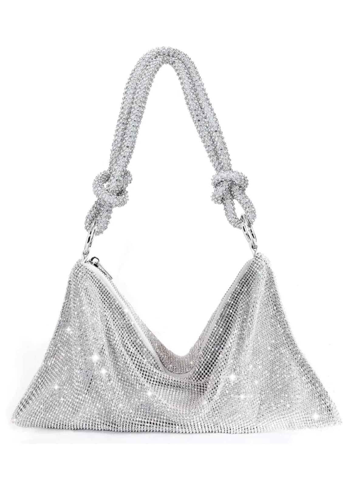 Azlyn – Strass Silberne Tasche