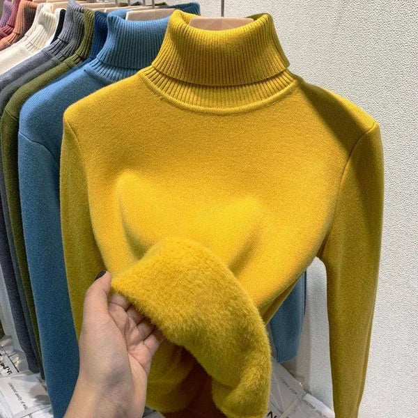 Jane - Fleece-Rollkragenpullover