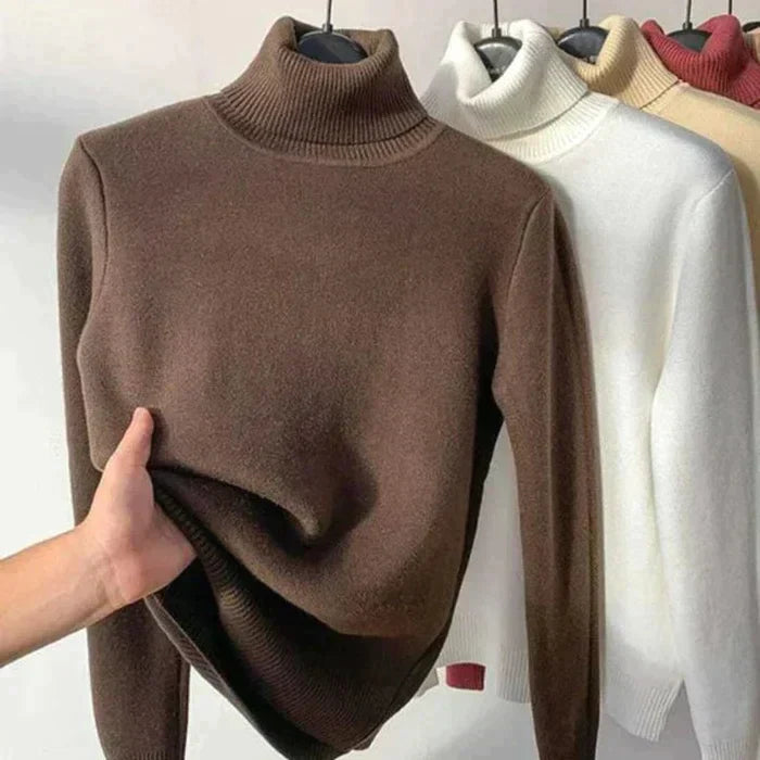 Jane - Fleece-Rollkragenpullover