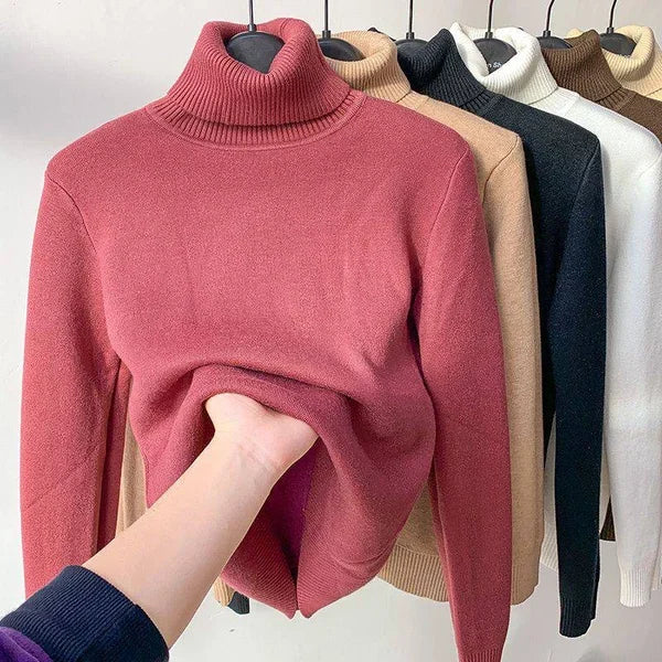 Jane - Fleece-Rollkragenpullover