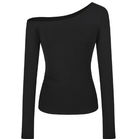 Nelly - Rippstrick Langarm Asymmetrisches Hemd