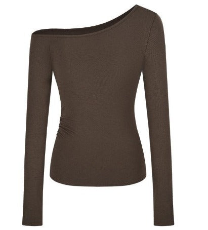 Nelly - Rippstrick Langarm Asymmetrisches Hemd
