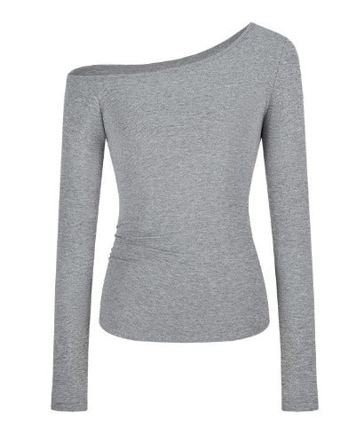Nelly - Rippstrick Langarm Asymmetrisches Hemd