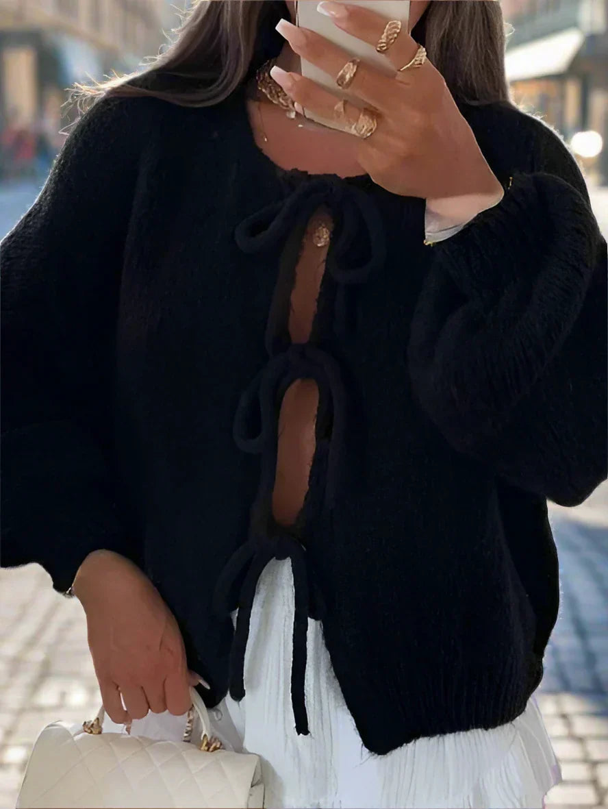 Melanie - STRICKJACKE MIT BÄNDERN