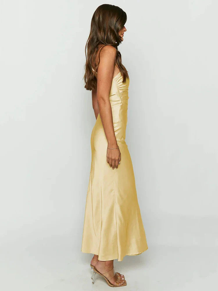 Lisa - Rückenfreies Maxikleid