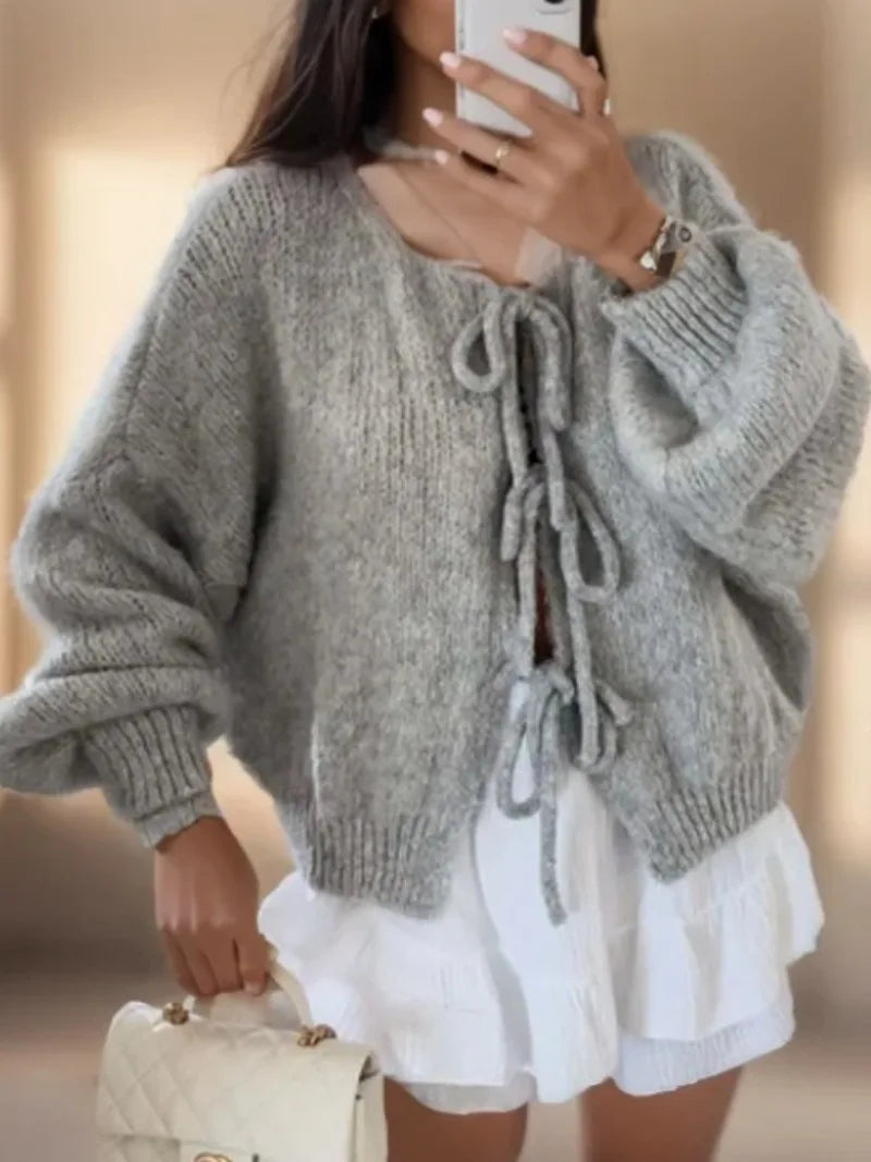 Melanie - STRICKJACKE MIT BÄNDERN
