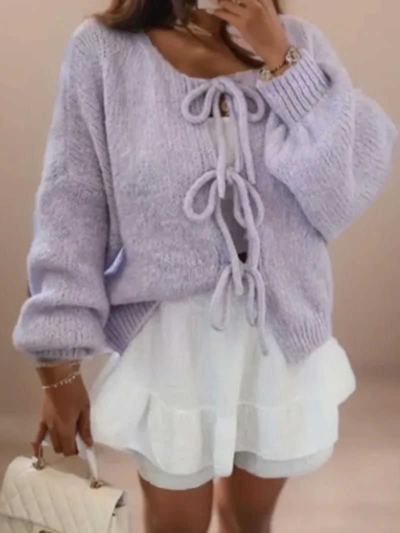 Melanie - STRICKJACKE MIT BÄNDERN
