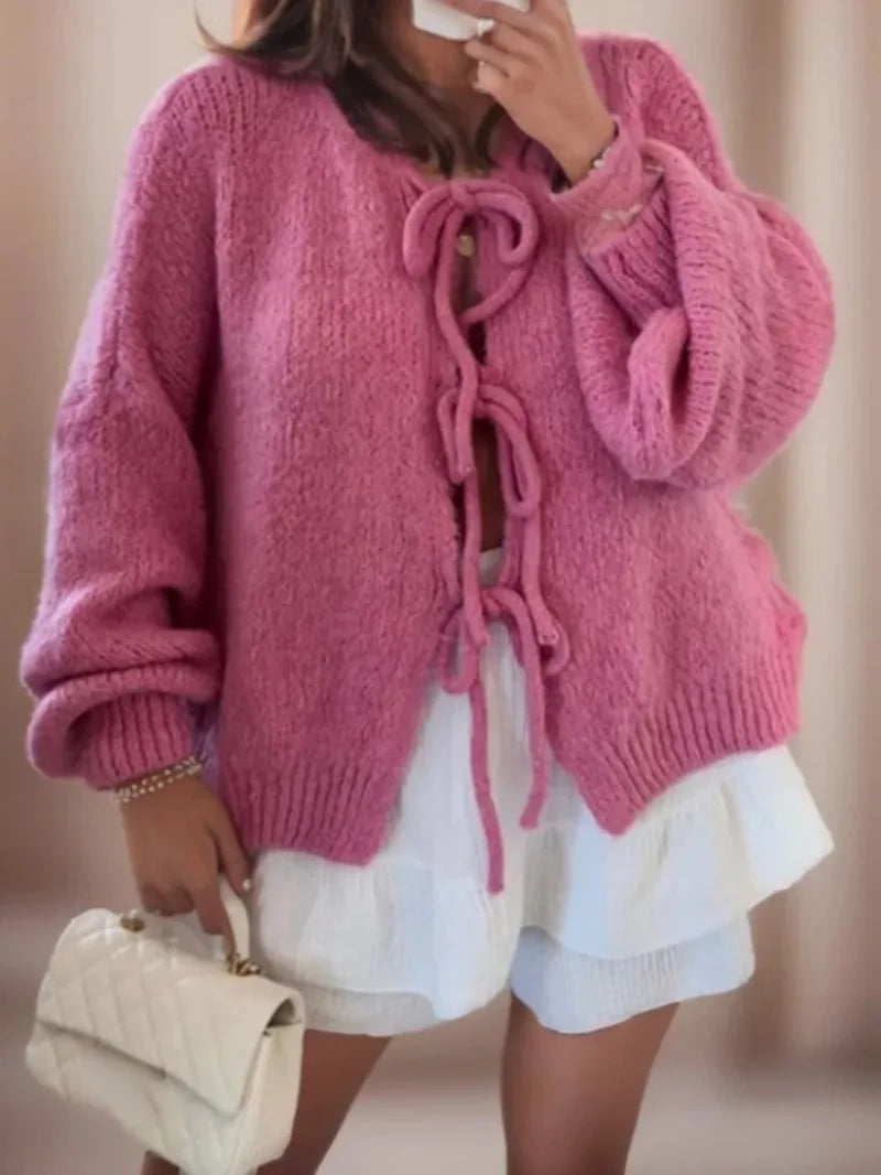 Melanie - STRICKJACKE MIT BÄNDERN