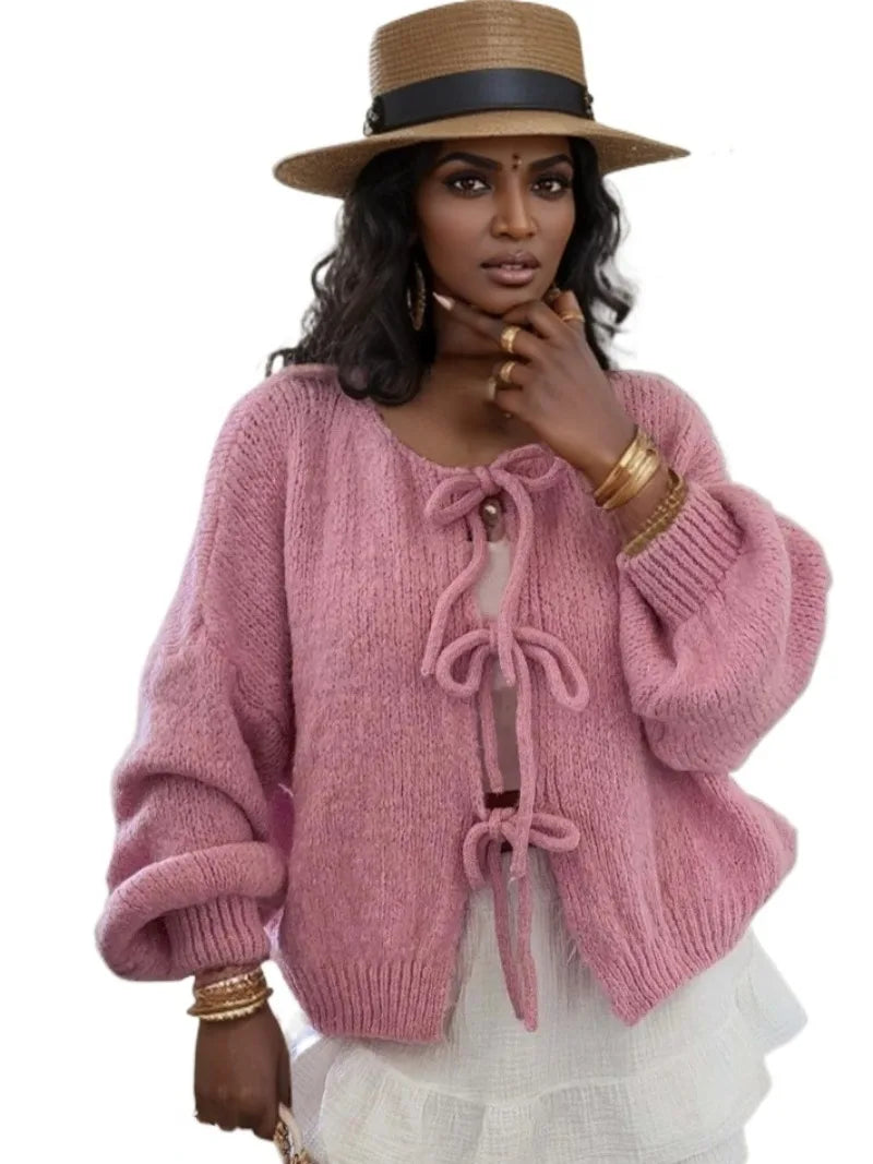 Melanie - STRICKJACKE MIT BÄNDERN