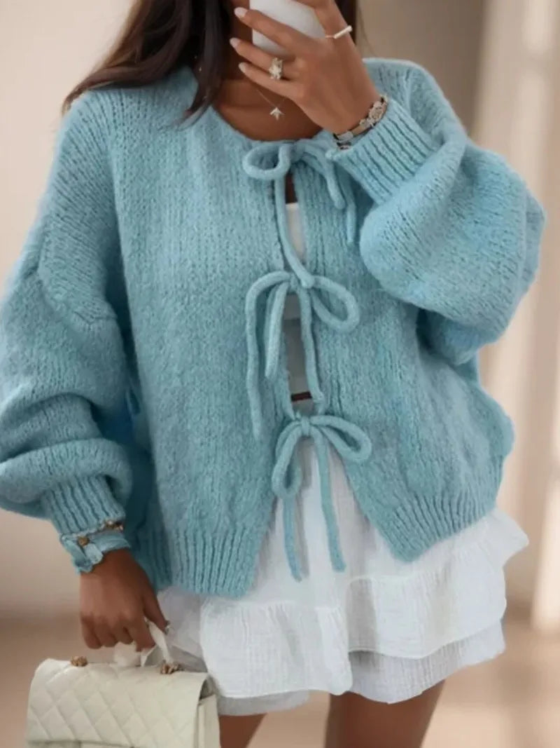 Melanie - STRICKJACKE MIT BÄNDERN