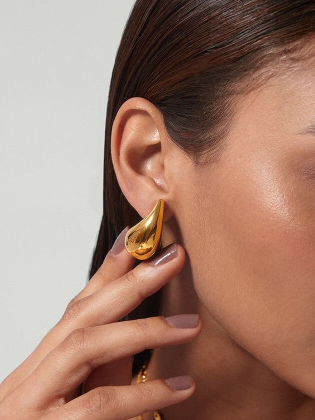 14k Gold Falt-Ohrringe