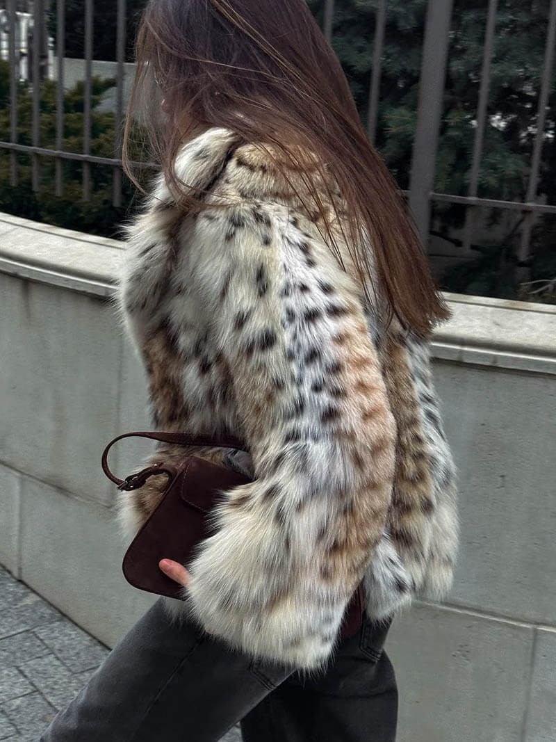 Livia - Leopardenfelljacke