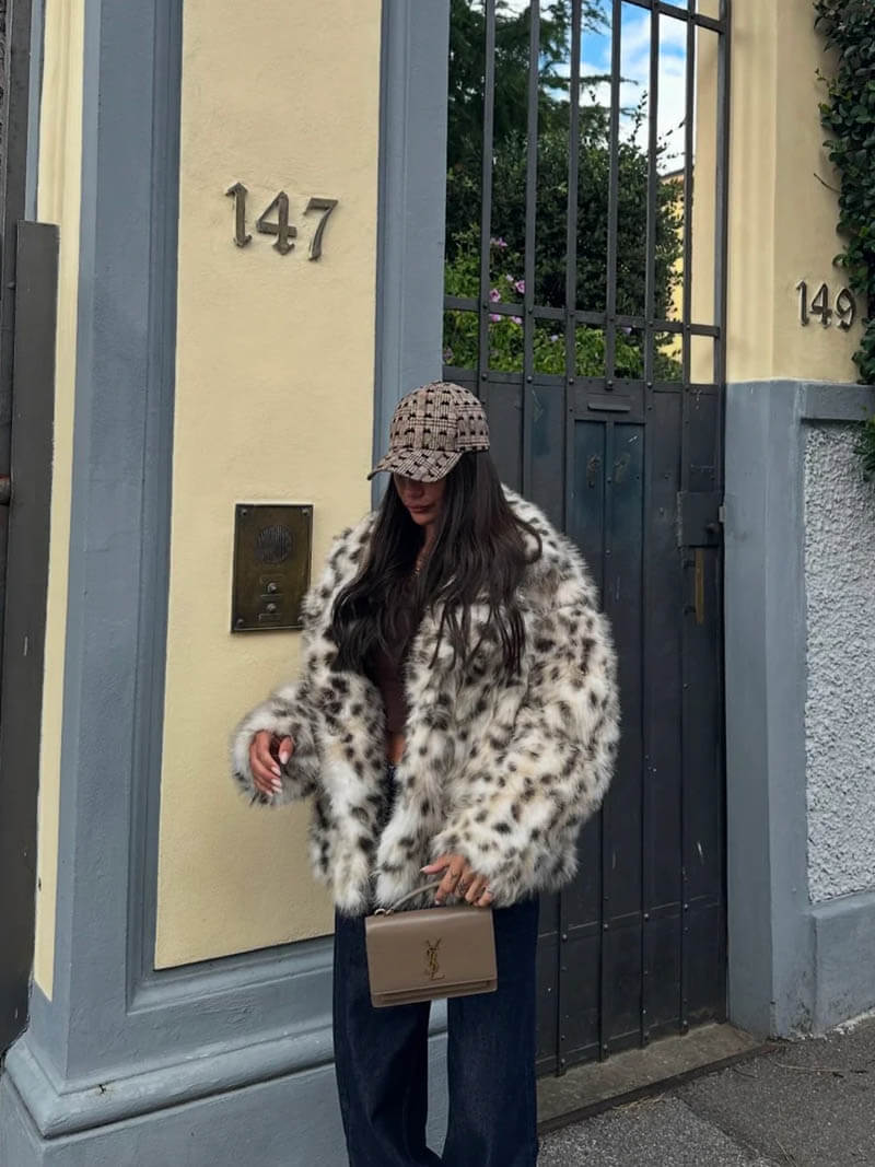 Livia - Leopardenfelljacke