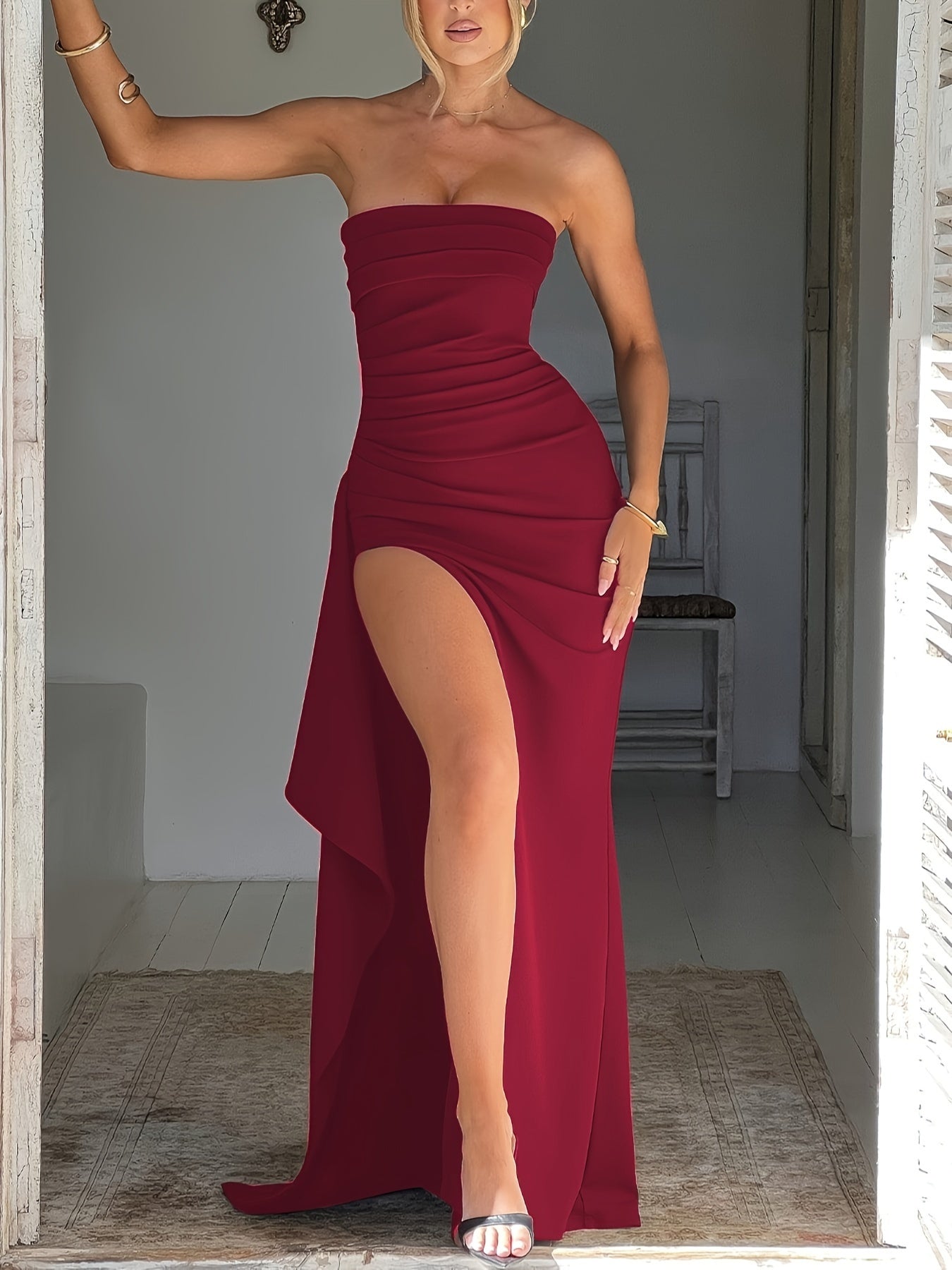 Maddison - Elegantes Schlitzkleid
