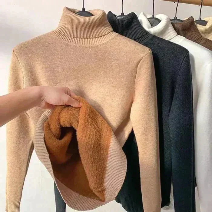 Jane - Fleece-Rollkragenpullover