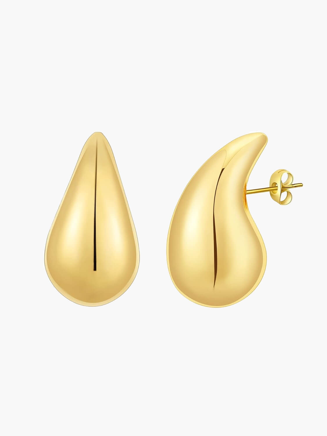 14k Gold Falt-Ohrringe