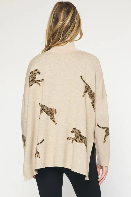 Hannah - Pullover mit Leopardenmuster