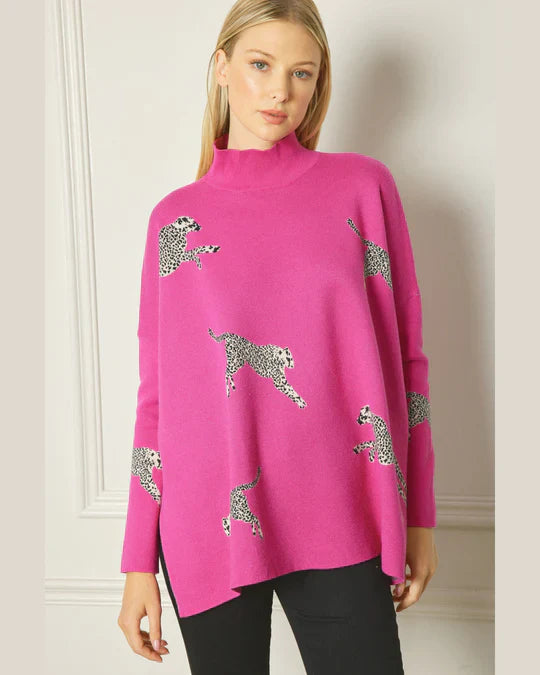 Hannah - Pullover mit Leopardenmuster